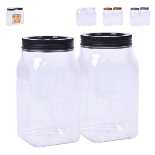 616306 CONJ 2 FRASCOS PLAST 1400ML 1630
