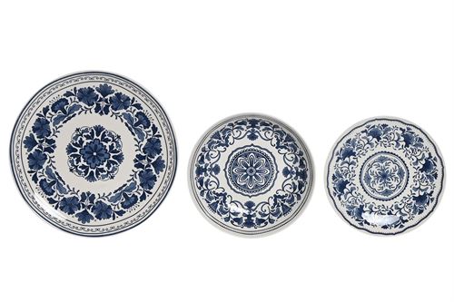 SERVIÇO LOIÇA SET 18 PORCELANA 27X27X2 ÅTNICA AZUL