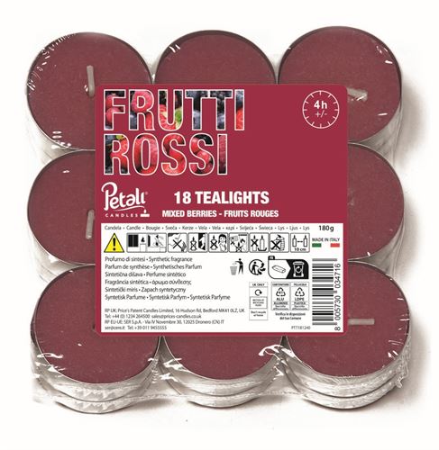 149171 VELA TEALIGHT PK18 4H MIXED BERRIES