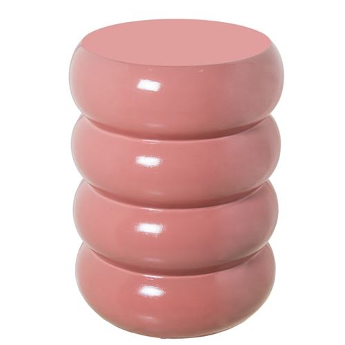 53243 MESA  AUXILIAR DE FIBRA VIDRO ROSA 50CM