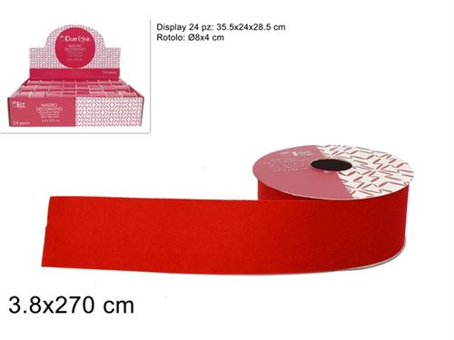 557781 FITA VELUDO VERMELHA 3,8X270CM