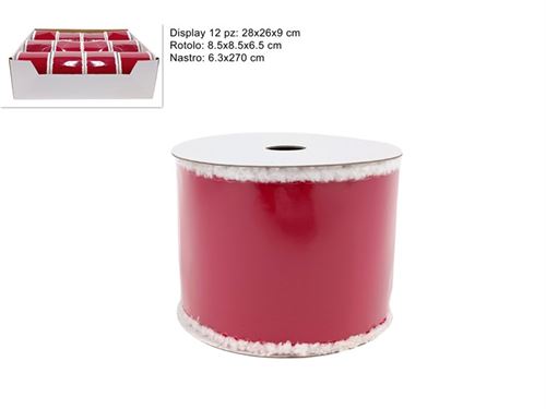 343853 FITA NATAL VELUDO VERMELHO 6,3X270CM