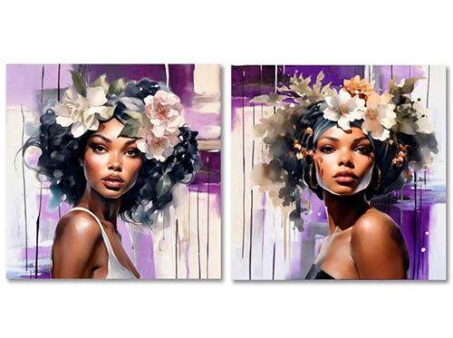 586649 TELA DE ALTO BRILHO, 2 VARIADOS, 60X60X2,5CM