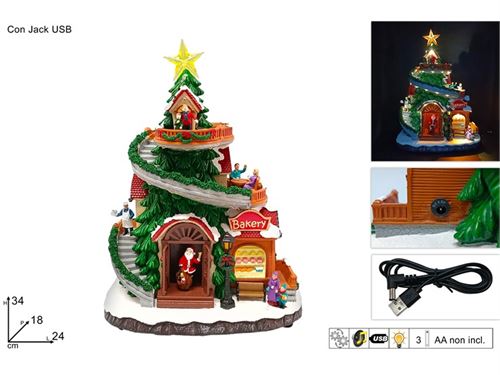 484945 CENA DE NATAL ARVORE MOV LUZ,38CM