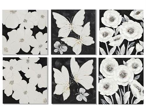 556710 TELA 100% PINTADA À MÃO MISUTO 60X60X4CM 6 SORTIDAS