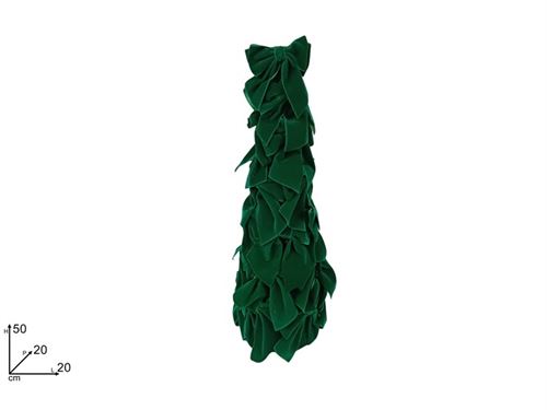 491462 ARVORE VELUDO LAÇOS VERDES 50CM