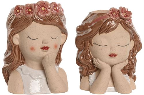 MC-212834 VASO DOLOMITE 12X14X18CM RAPARIGA