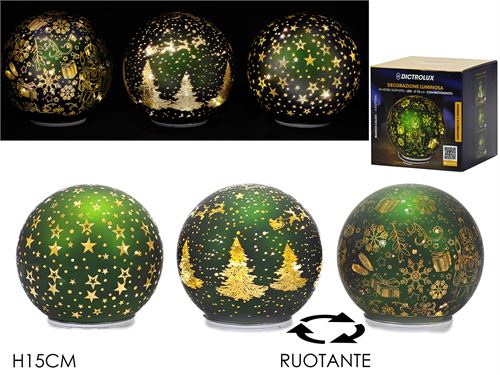 480538 DECORAÇAO LUMINOSA COM MOVIMENTO 15CM LED