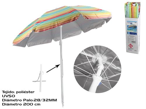 979276 CHAPEU SOL INCLINAVEL  360Âº IRIS 200CM 28/