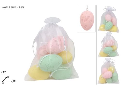 423470 OVO PASCOA 6CM 6PÇS