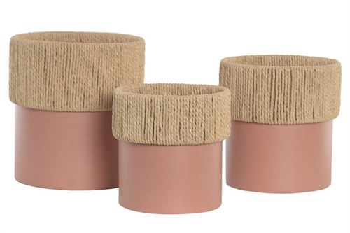 MC-227630 FLOREIRA FERRO FIBRA SET3 25X25X27CM