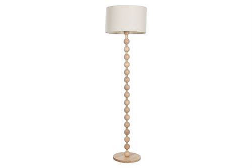 LA-219045 CANDEEIRO DE PÉ HEVEA LINHO 40X40X150 BOLAS