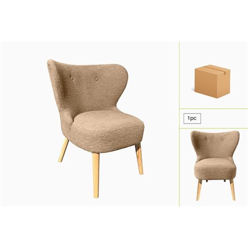 P070296257 POLTRONA 7MQH676981-2-170 TAUPE CLARO 67X69X81CM