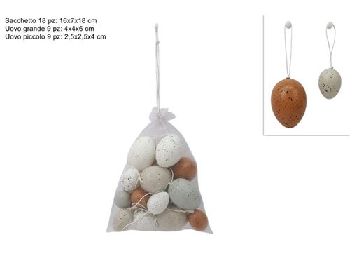 420257 OVO PASCOA 18PÇS 4-6CM