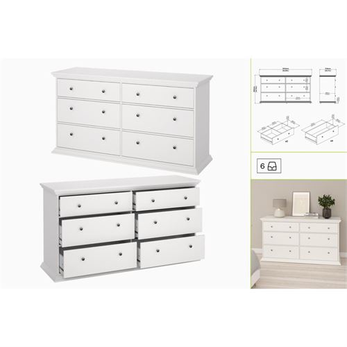 P070196705 COMODA 503334949 BRANCO 163,3X51,6X88,2CM