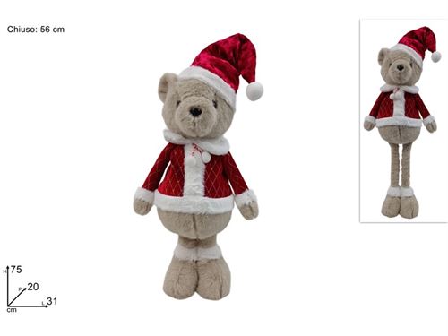 347707 URSO PAI NATAL EXTENSIVEL 75CM