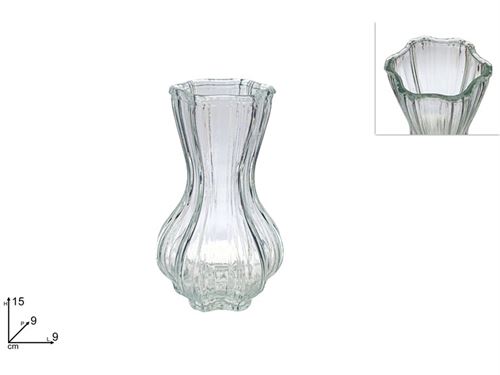 672099 JARRA VIDRO TRANSPARENTE 15CM