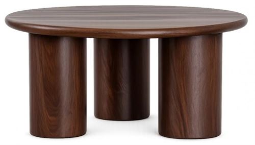 MB-229806 MESA CAFÉ MANGA 80X80X35 NATURAL MARROM ESCURO