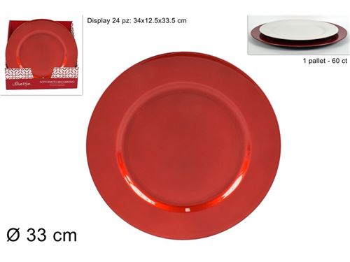 849602 PRATO MARCADOR 33CM VERMELHO