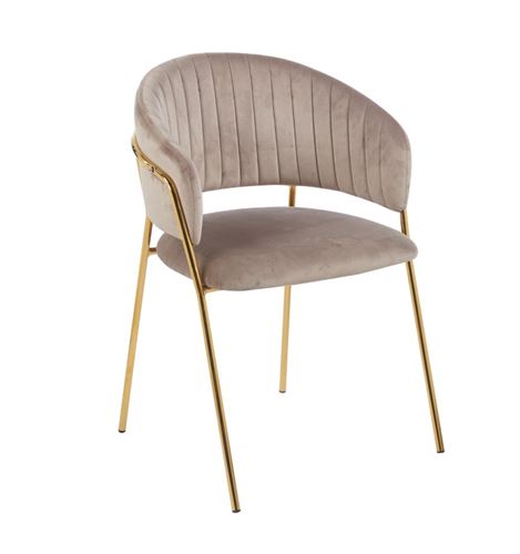 139334376 CADEIRA MESA TAUPE PES DOURADOS  57X63X72