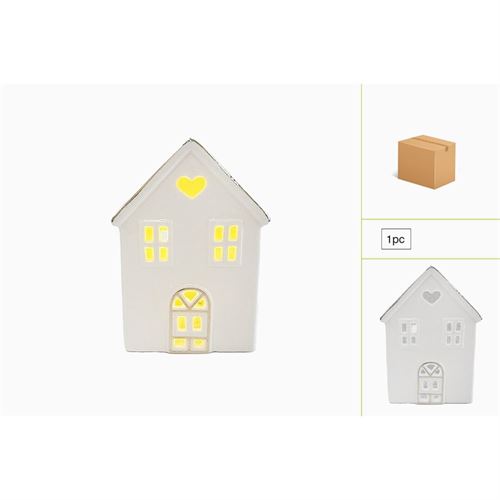 P150898330 CASA EG24572 DECO C/ LUZ LED 8.2x6.3x12.9CM