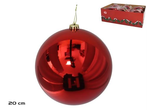 BOLA NATAL VERMELHO 20CM