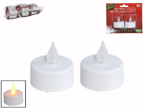 VELAS CHÁ SET2 LED 4X4CM