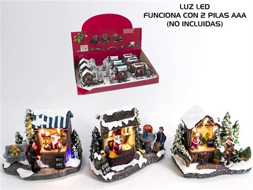 667005 POSTO DE NATAL 12 LED COR 13X8X10CM 3 SOR