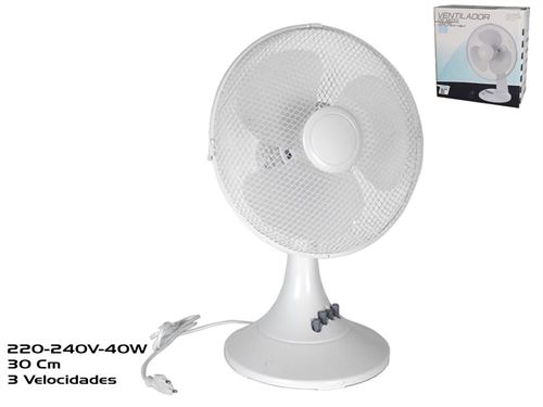 880312 VENTILADOR DE MESA 30CM 40W PLÁSTICO