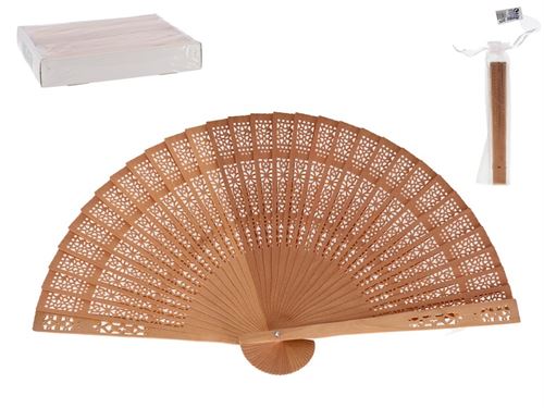 895859 LEQUE SÁNDALO NATURAL C/TUL 22CM
