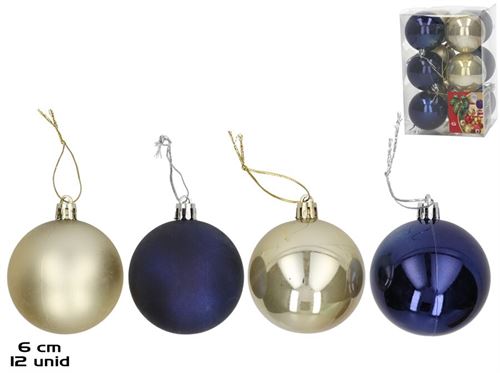 075877 BOLA NATAL 12PÇS PARIS 6CM