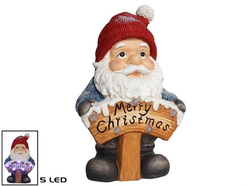 152561 PAI NATAL MERRY CHRISTMAS 5 LED 40CM