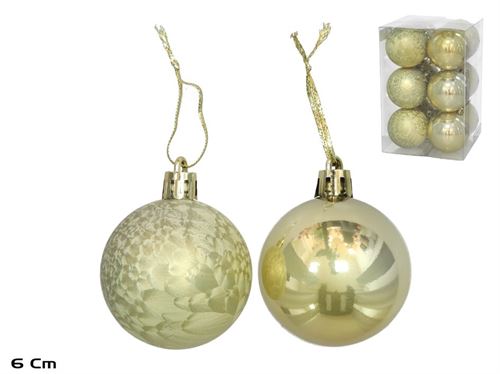248608 BOLA NATAL 12PÇS OURO