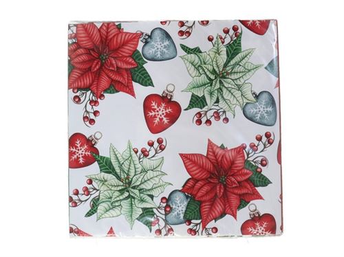 GUARDANAPOS 3 CAPAS POINSETIA 33X33XM 20PÇS