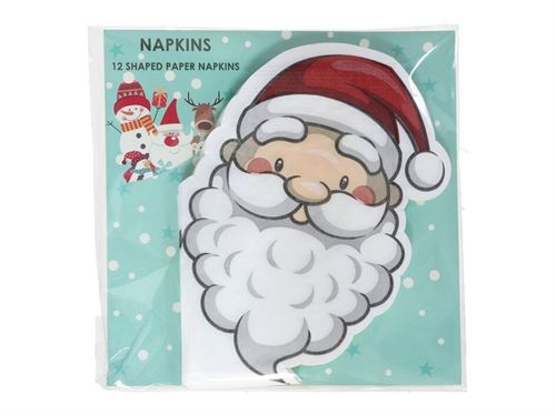 GUARDANAPOS 3 CAMADAS PAPA NOEL 33X33XM 12PÇS