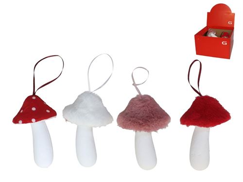 81346 PINGENTE COGUMELO 9X14CM 4 STD