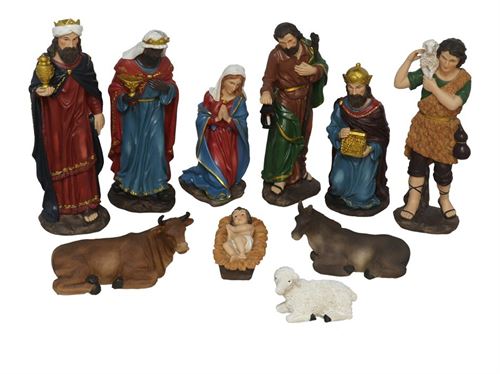 PRESEPIO 10 FIGURAS DE NATAL 14-16CM