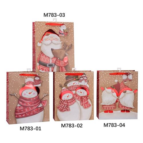 327501 SACO PAPEL NATAL 4SORT 18X24CM