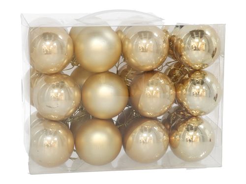 BOLA NATAL OURO 6CM 24PÇS