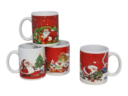 CANECA NATAL DECORADA 4ST 330ML