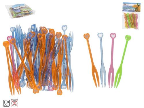 415819 PICKX50 PCS COCKTAIL COL SRT 8 CM