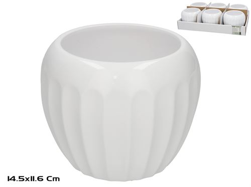 429427 VASO NAIN CERAMICA BLANCO 14,5X12 CM