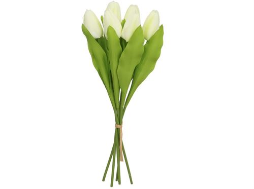 436043 TULIPAS X 6 - 40 CM BRANCO