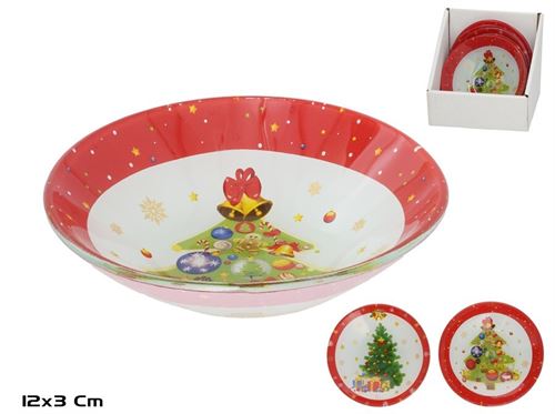 457703 TIGELA VIDRO NATAL 12X3CM