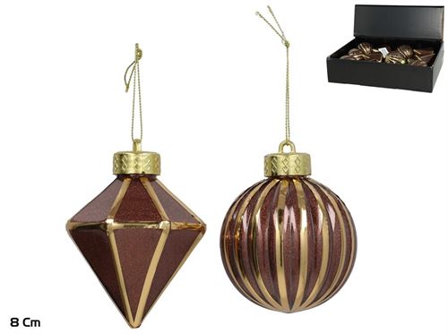 465500 BOLA NATAL LONDRINA COBRE 8CM