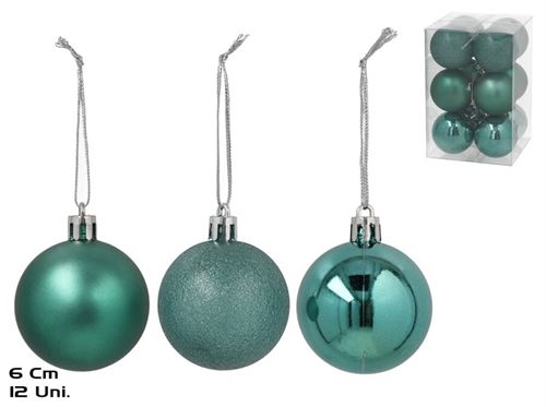 474878 BOLA NATAL 12PÇS VERDE