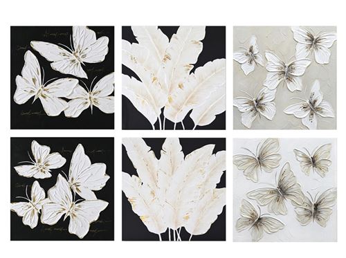 478302 QUADRO PINTADO A MAO 100% PRUMIV 60X60CM 6 SURT.