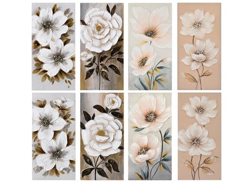 478340 QUADRO PINTADO A MAO 100% BULLAS 30X60CM 8 SURT.