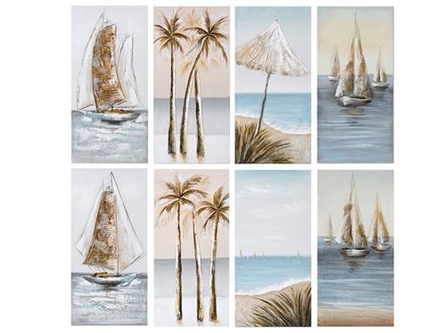 478357 QUADRO PINTADO A MAO 100% AGUILAS 30X60CM 8 SURT.