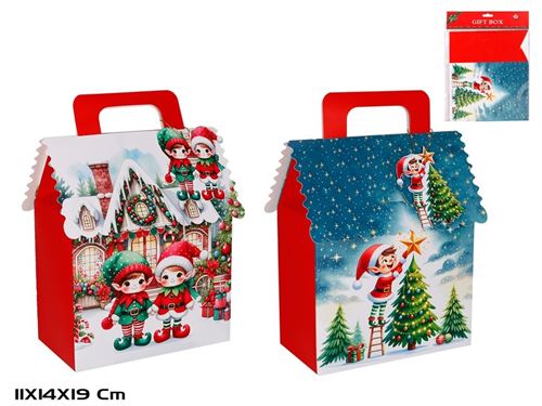 487137 CAIXA CARTAO NATAL 14X11X19CM